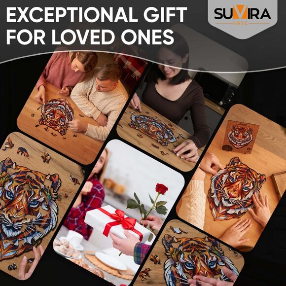 Animal Wooden Puzzle - Engaging, Educational, (Tiger) and Eco-Friendly, - Picture 5 of 9